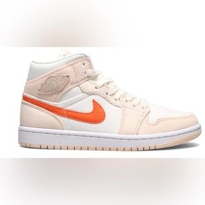 NITB Nike Jordan 1 Mid Corduroy Sail Size 6 Brand New In The Box Special Edition